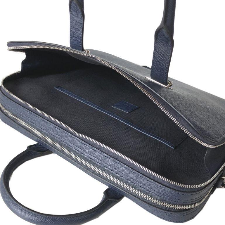 ダンヒル dunhill ビジネスバッグ メンズ ブリーフケース カドガン スリム ダブル ドキュメントケース NAVY ネイビー DU18F3415CA410の画像