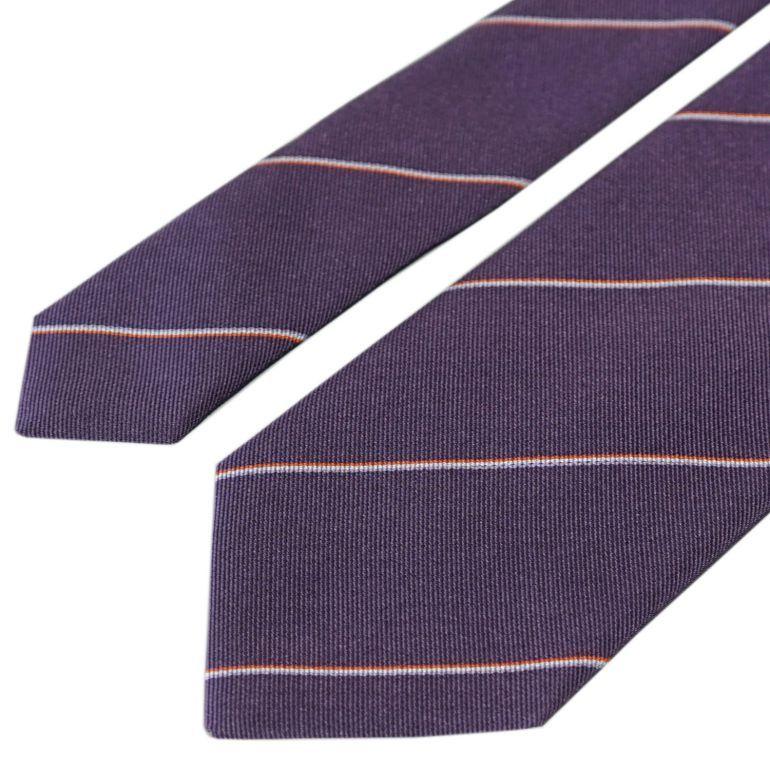 ラッピング無料 返品も保証 ダンヒル ネクタイ メンズ パープル 大剣幅8cm シルク100 マルチストライプ 18fptw1zi530r Made In Italy 名入れ対応 数量限定 特売 Www Skylanceronline Com