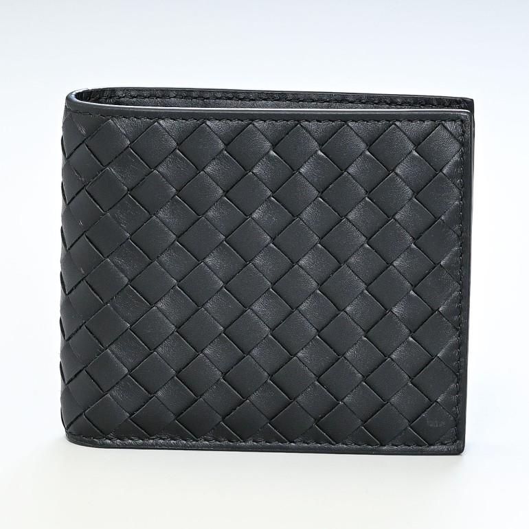 BOTTEGA VENETA（ボッテガ・ヴェネタ） 二つ折り財布 メンズ ブラック