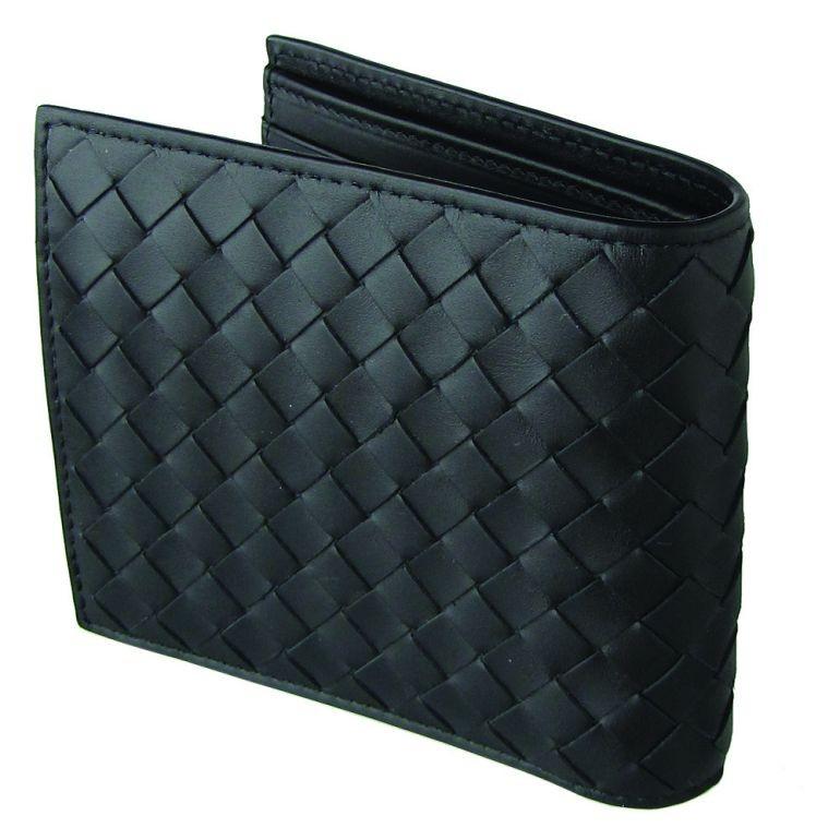BOTTEGA VENETA（ボッテガ・ヴェネタ） 二つ折り財布 メンズ ブラック