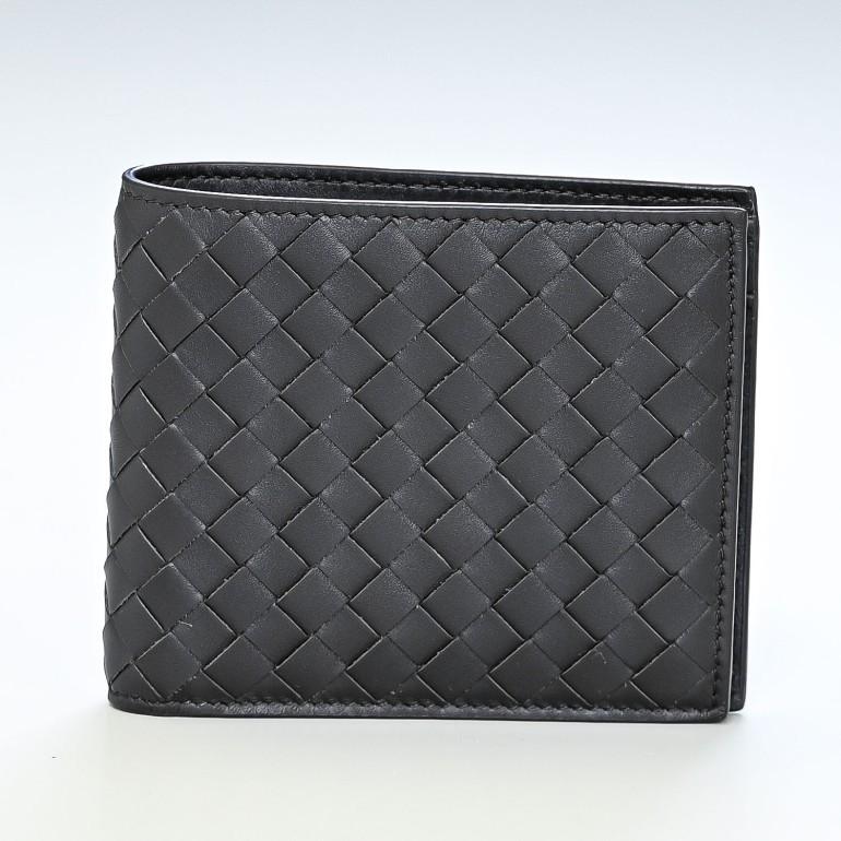 BOTTEGA VENETA（ボッテガ・ヴェネタ） 二つ折り財布 メンズ ダーク