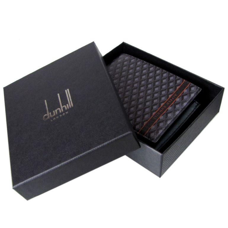dunhill（ダンヒル） 二つ折り財布 メンズ エンジンターン ラゲッジ