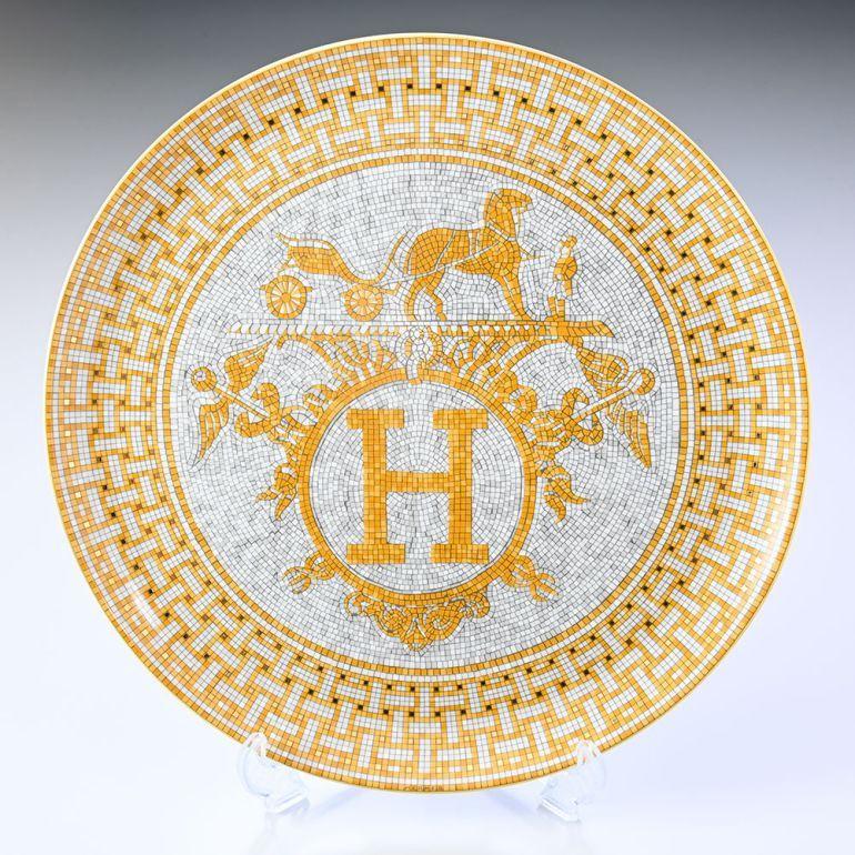 HERMES エルメス モザイク ヴァンキャトル タルトプラッター HERMES エルメス モザイク ヴァンキャトル タルトプラッター