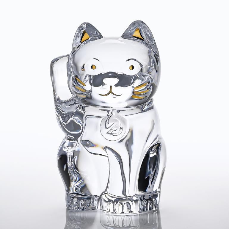 Baccarat クリスタル まねき猫 置物 2607786 Sサイズ 箱有 バカラ 名入れ対応 Baccarat フィギュア オーナメント 招き猫 クリア