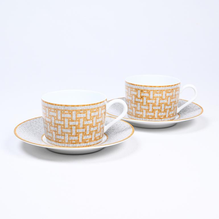 HERMES エルメス ティーカップ&ソーサー ペア ティーポット HERMES エルメス ティーカップ&ソーサー ペア ティーポット