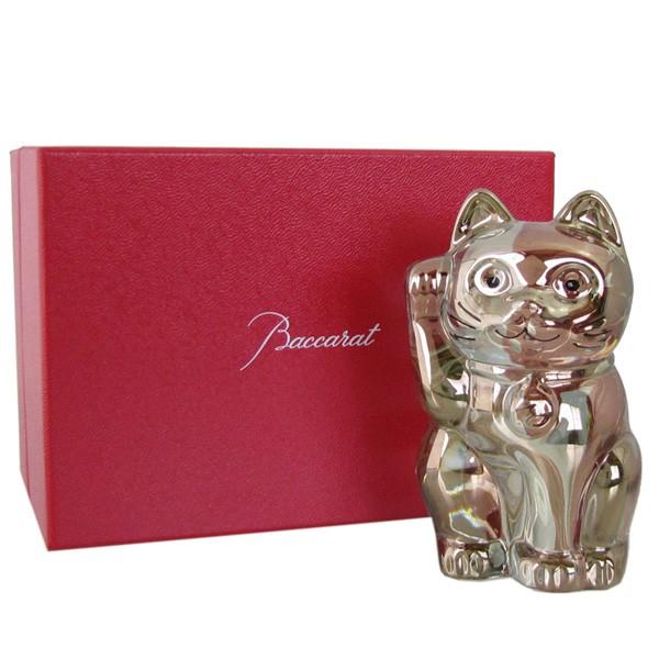 バカラ（Baccarat） クリスタルフィギュア 招き猫 ゴールド 2612997