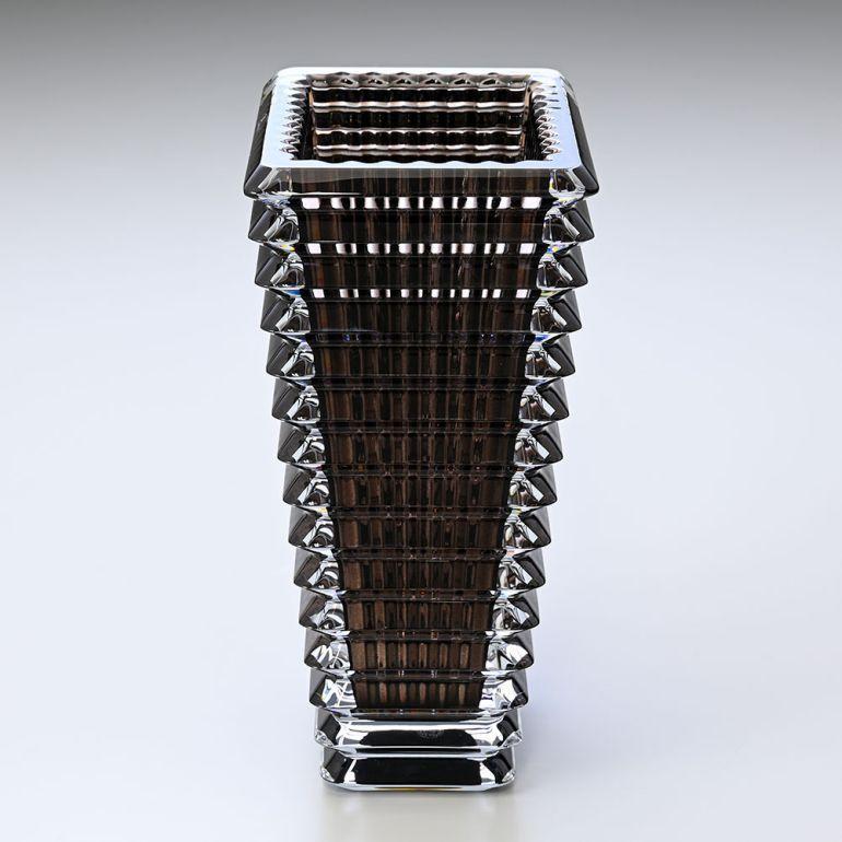 バカラ（Baccarat） ベース 花瓶 アイ EYE スクエア グレー S 20cm