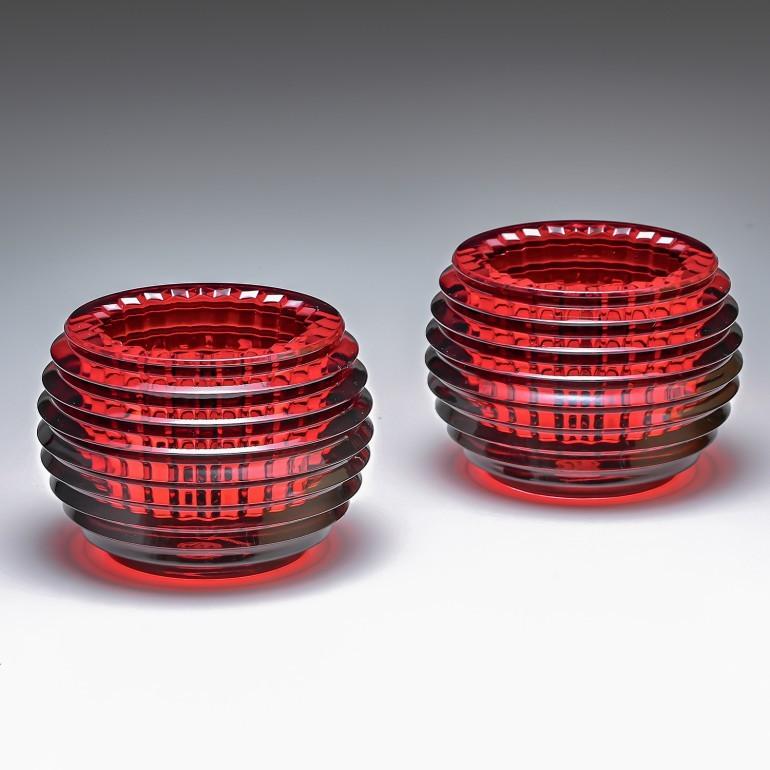 バカラ（Baccarat） キャンドルホルダー EYE アイ ペア ルージュ