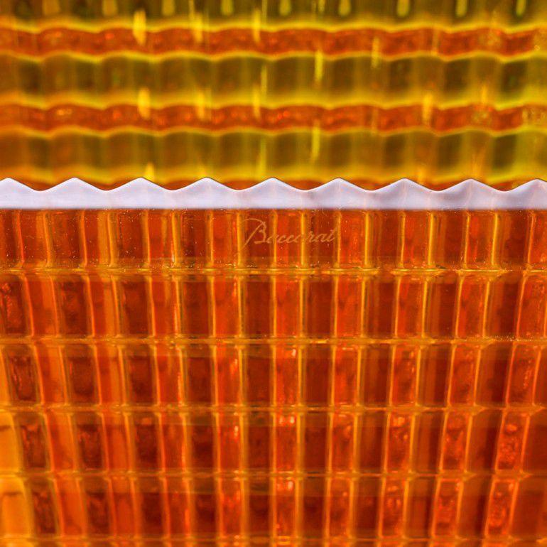 バカラ（Baccarat） ベース 花瓶 アイ EYE スクエア アンバー イエロー