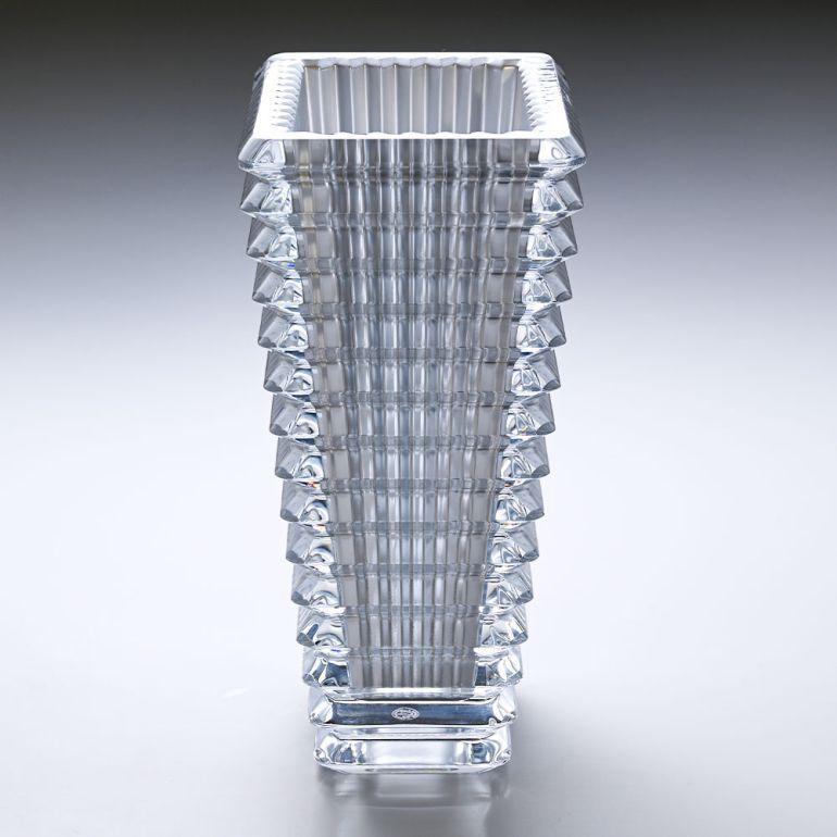 Baccarat バカラアイベースSスクエア希少色シルバー　専用箱付き バカラ 【名入れ可有料】バカラ Baccarat ベース 花瓶 アイ EYE