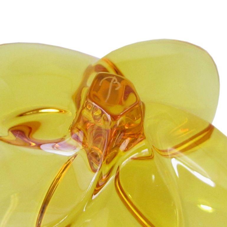 バカラ（Baccarat） クリスタルフィギュア ブルーム アンバー 9cm