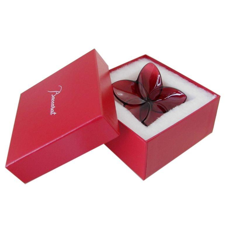 バカラ Baccarat クリスタルフィギュア ブルーム レッド 9cm バカラ Baccarat クリスタルフィギュア ブルーム レッド 9cm