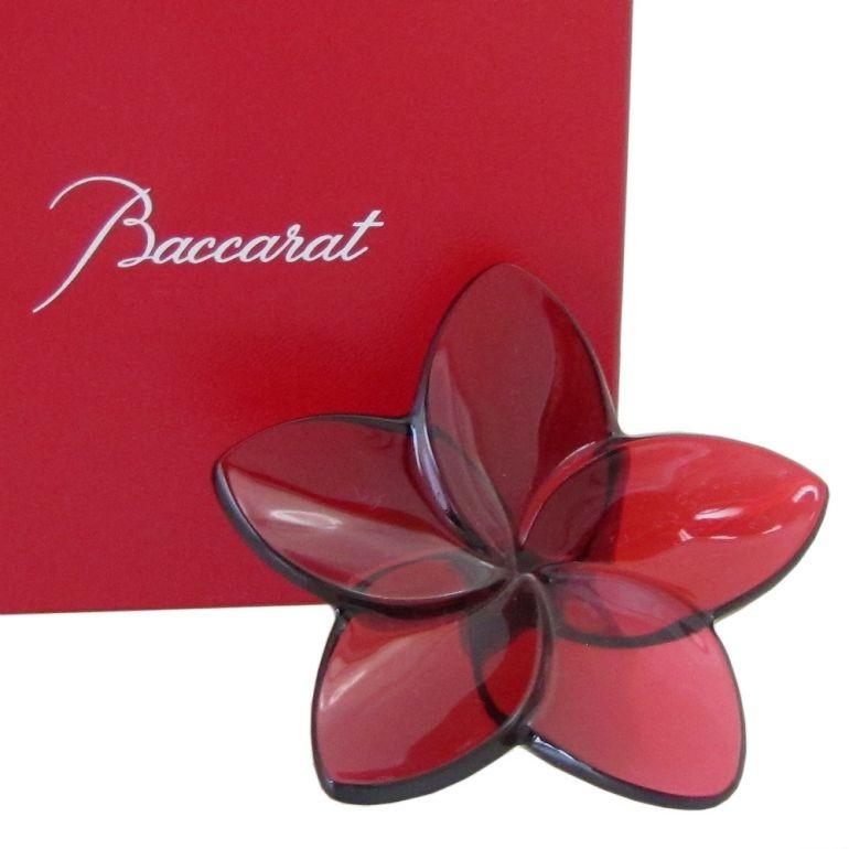 バカラ Baccarat クリスタルフィギュア ブルーム レッド 9cm バカラ Baccarat クリスタルフィギュア ブルーム レッド 9cm