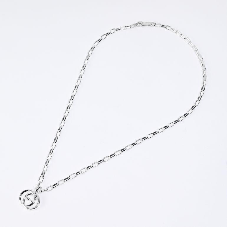 グッチ GUCCI ネックレス ペンダント ジュエリー メンズ レディース シルバー GGロゴモチーフ 男女兼用 295710 J8400 8106 名入れ可有料の画像
