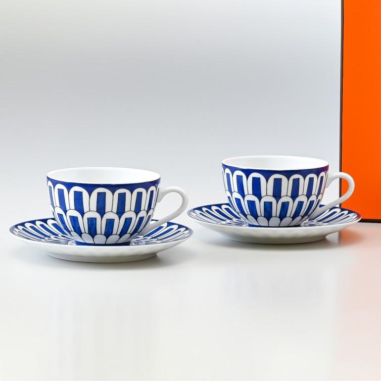 HERMES エルメス ブルーダイユール 030016P2 ティーカップ＆ソーサー 