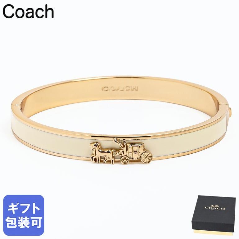 COACH ホワイト ゴールド バングル COACH（コーチ） バングル ブレスレット ホース＆キャリッジ