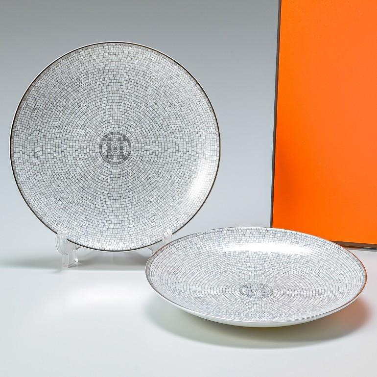 HERMES エルメス モザイク ヴァンキャトル プラチナ 035012P2 16cm 