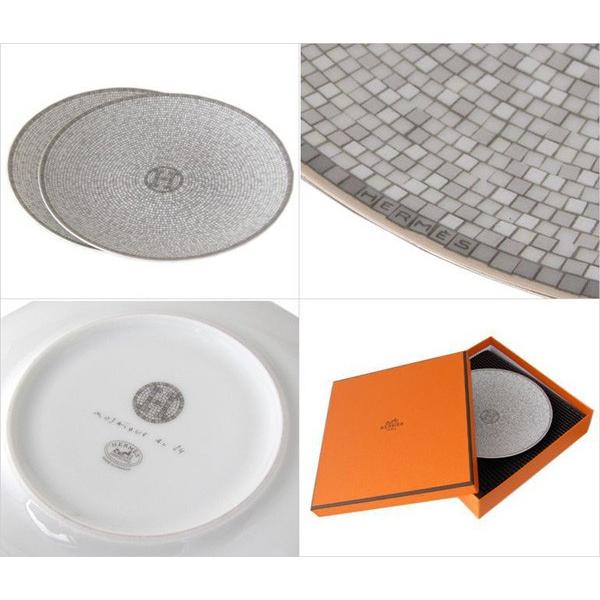 HERMES エルメス モザイク ヴァンキャトル プラチナ 035012P2 16cm  