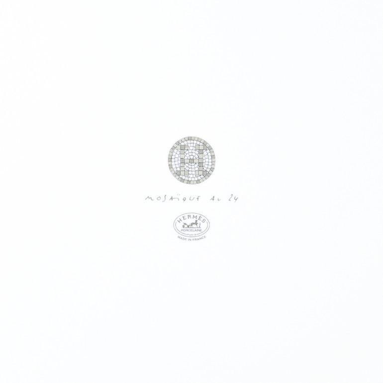 エルメス　モザイク24 未使用保管品❣️タルトプラター、大皿 HERMES（エルメス） モザイク タルトプラッター プラチナ 035022P 32cm