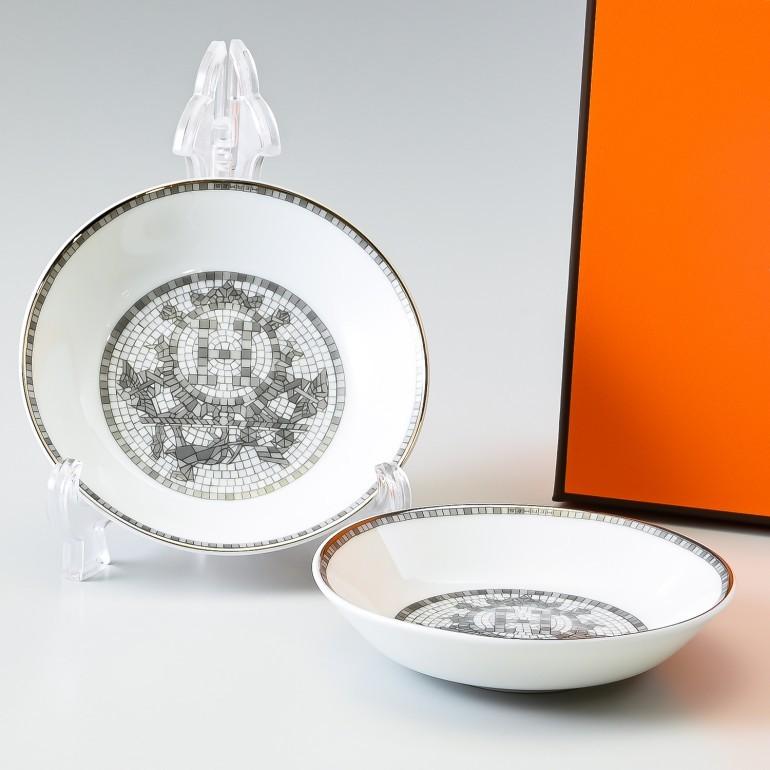 HERMES エルメス モザイク24 プラチナ 35086P2 10cm クーペル HERMES エルメス モザイク24 プラチナ 35086P2 10cm クーペル
