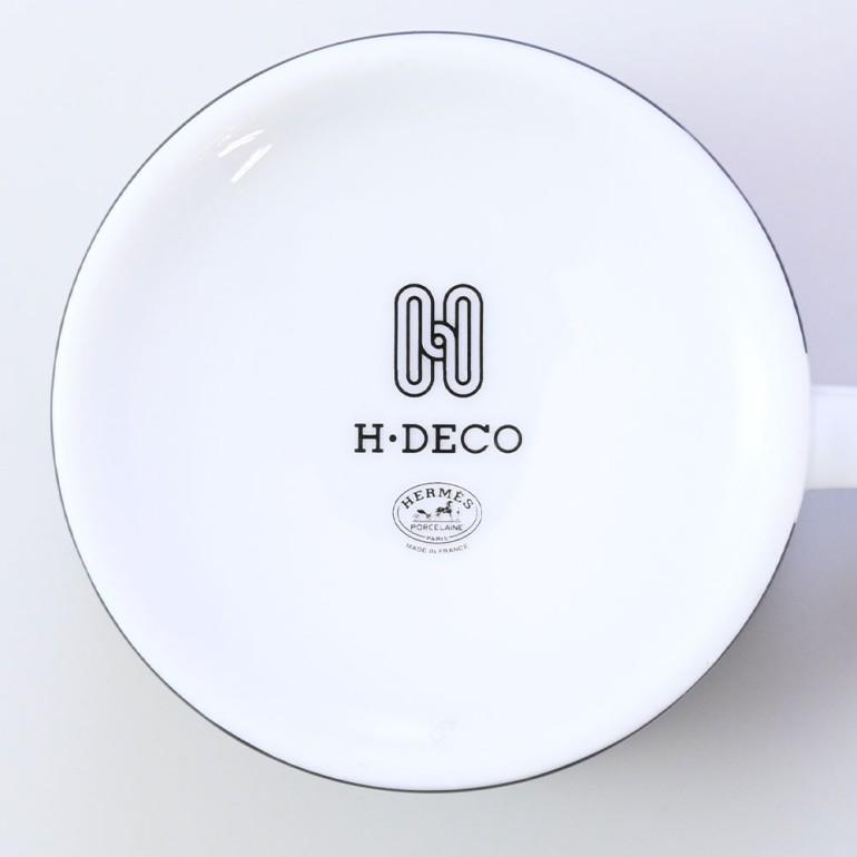 エルメス マグカップ ペア H DECO Hデコ アッシュデコ ブラック ホワイト 300ml 37135P 名入れ可有料 :37135p