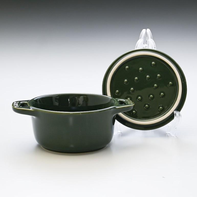 Staub（ストウブ） ミニココット ラウンド 鍋 セラミック 10cm バジル