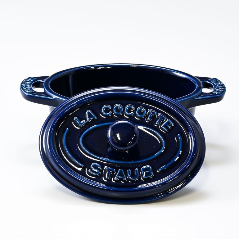 STAUBグランブルー　オーバル11cm Staub（ストウブ） ミニココット オーバル 鍋 セラミック 11cm グラン