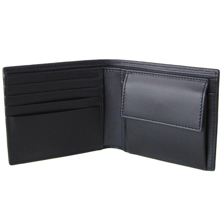 GUCCI（グッチ） 二つ折り財布 シグネチャー レザー ウェブ 408826