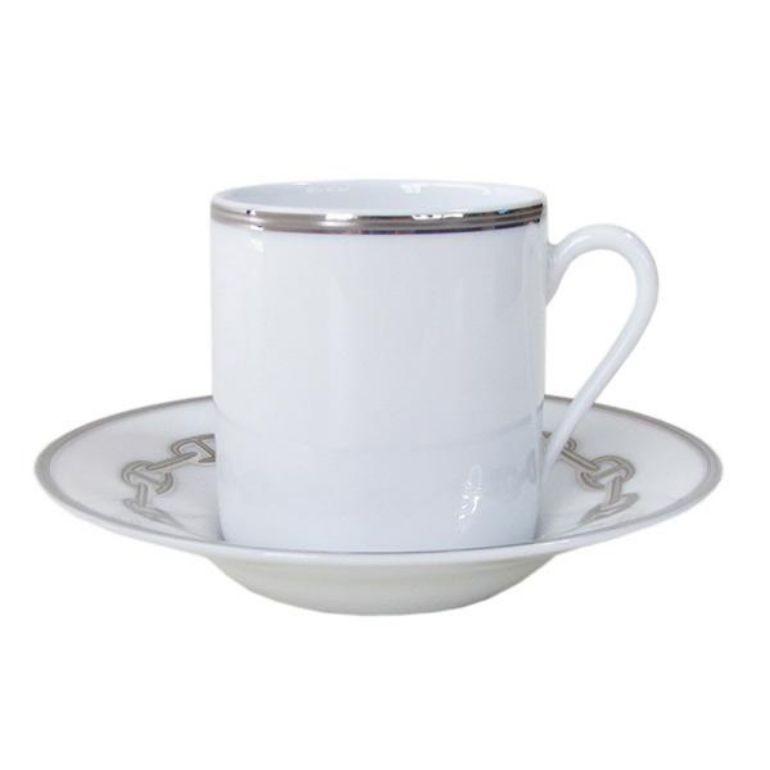エルメス 単品 シェーヌダンクルプラチナ 004117P コーヒーカップ 