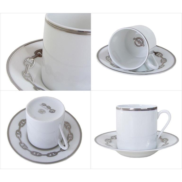 エルメス 単品 シェーヌダンクルプラチナ 004117P コーヒーカップ 