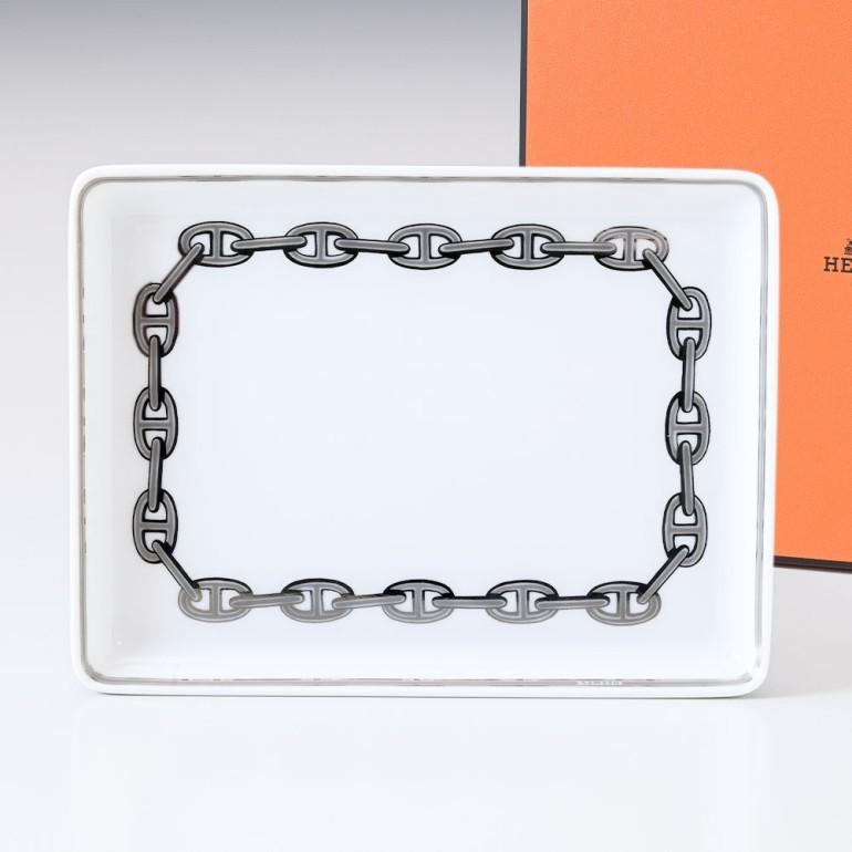 HERMES エルメス シェーヌダンクル プラチナ 004189P 16cm 12cm 