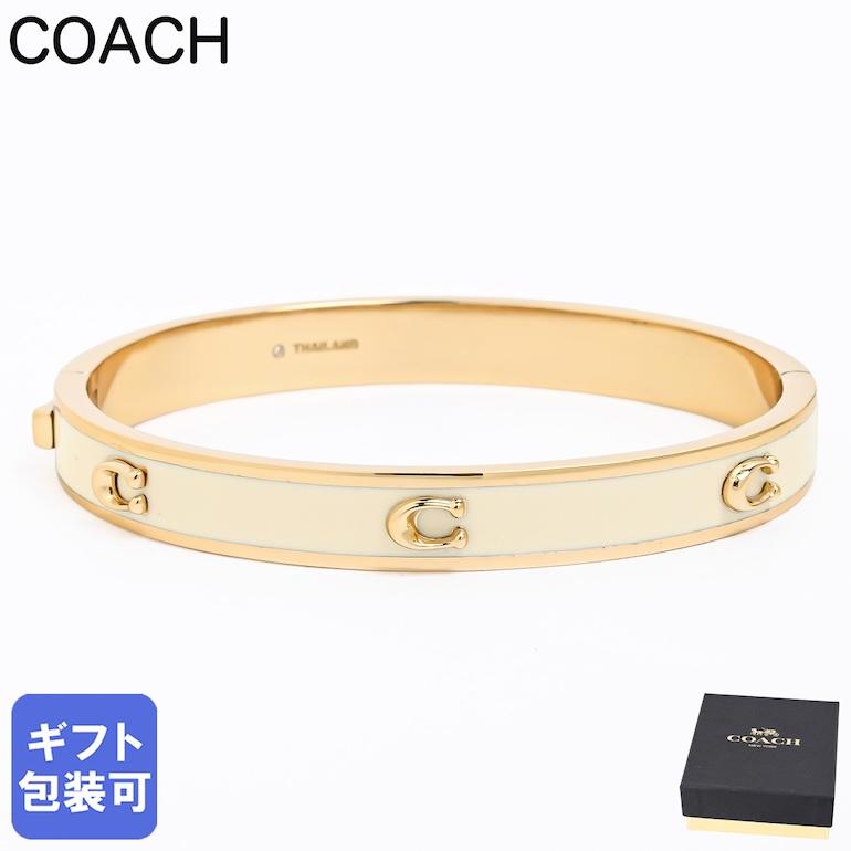 COACH コーチ バングル ブレスレット ゴールド × ホワイト 【公式通販】