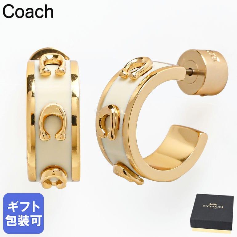 COACH（コーチ） ピアス フープ型スタッドピアス シグネチャー Cロゴ