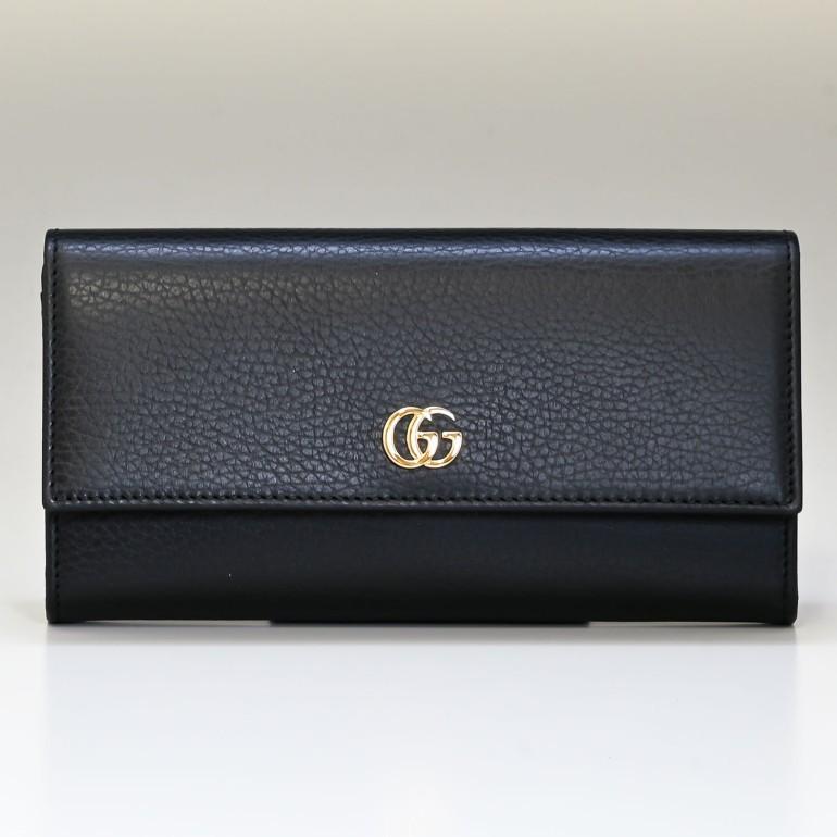 GUCCI（グッチ） 長財布 レディース プチ マーモント ダブルG レザー