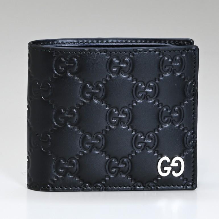 超美品】GUCCI グッチ二つ折り財布インターロッキングG ダラーカーフ