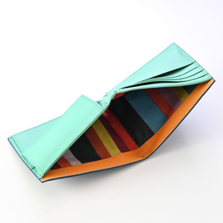 Paul Smith（ポール・スミス） 二つ折り財布 メンズ ブルー バイカラー