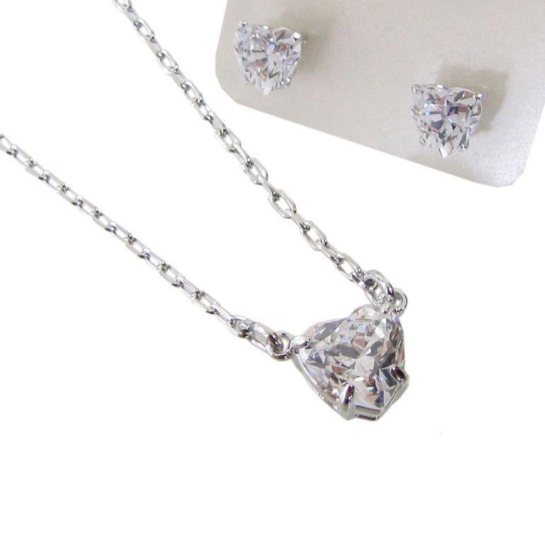 スワロフスキー SWAROVSKI ネックレス ピアス セット Attract Heart