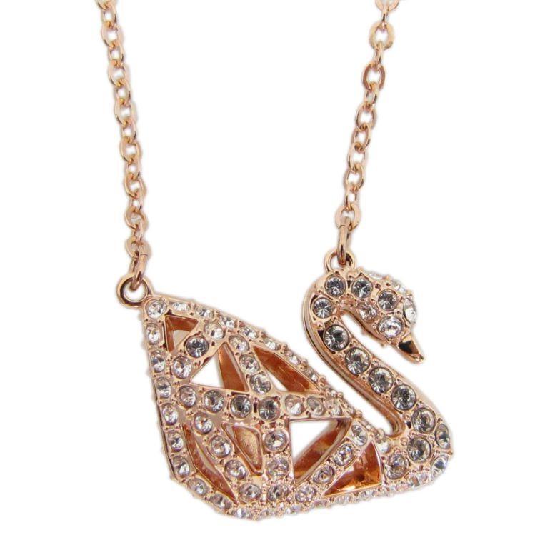 スワロフスキー SWAROVSKI ネックレス ペンダント スワン ピンクゴールド 5281275｜alevelshop｜02