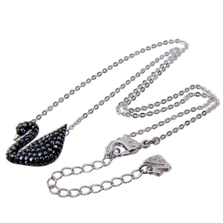 新品未使用SWAROVSKI ネックレス アイコニック スワン ブラック SWAROVSKI（スワロフスキー） ネックレス ペンダント アイコニックス