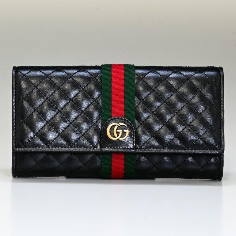 GUCCI 並行輸入品 グッチ 長財布 キルティングレザー ダブルG