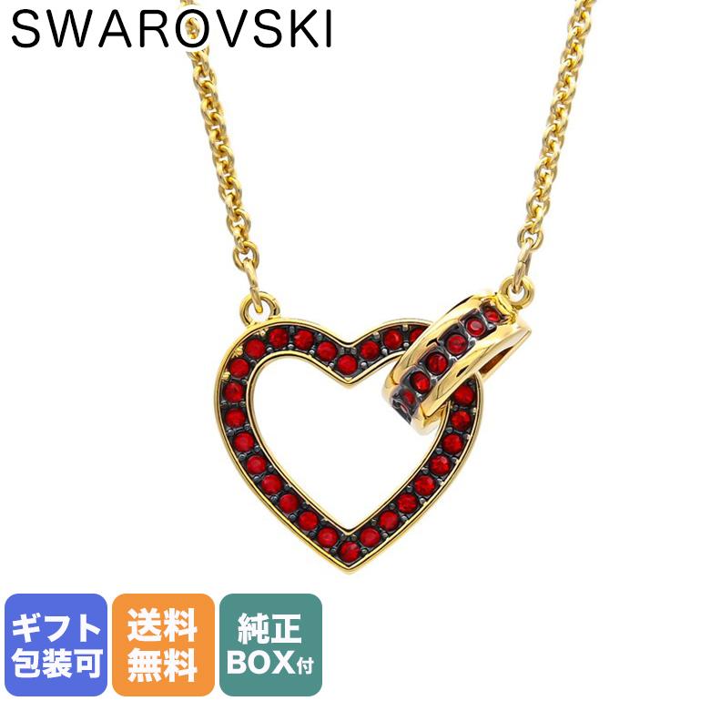 スワロフスキー ブラック×クリア×レッド ペンダントネックレス 長さ45cm スワロフスキー ブラック×クリア×レッド ペンダントネックレス 長さ