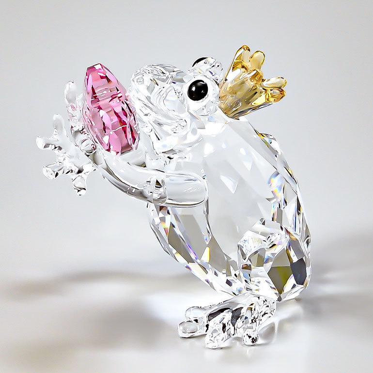 スワロフスキー クリスタルフィギュア カエルの王子様 FROG PRINCE 5492224 インテリア オブジェ 置物｜alevelshop｜02