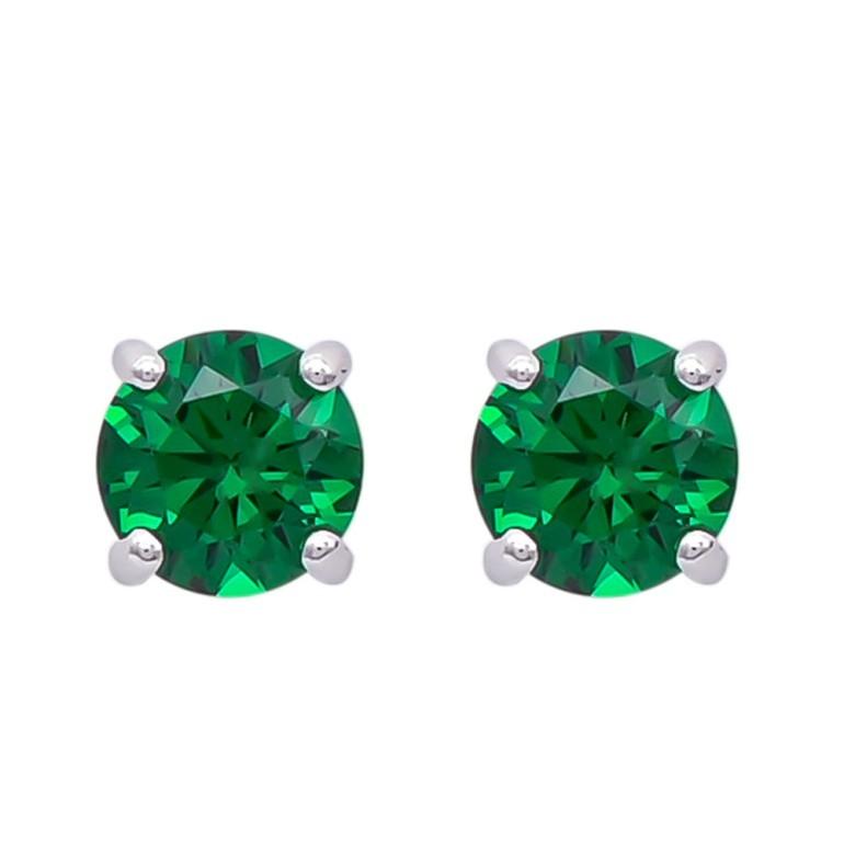 Swarovski スワロフスキーピアス/シルバー×グリーン Chroma ドロップ