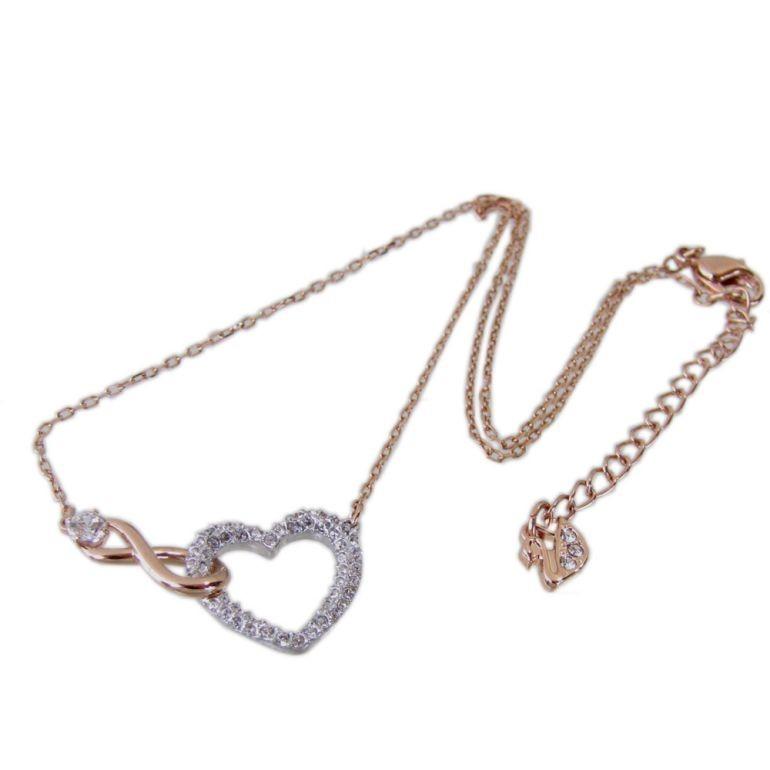 スワロフスキー SWAROVSKI ネックレス ペンダント ハート インフィニティ INFINITY HEART ローズゴールド ホワイト 5518865｜alevelshop｜03