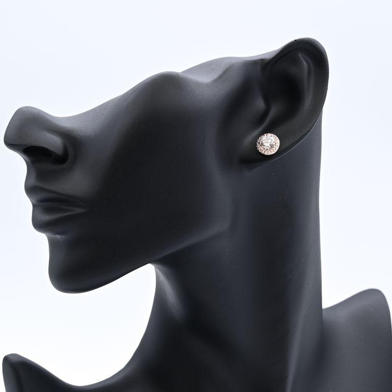 スワロフスキー SWAROVSKI ピアス レディース Constella コンステラ スタッドピアス ラウンドカット ローズゴールド クリア 5636275の画像