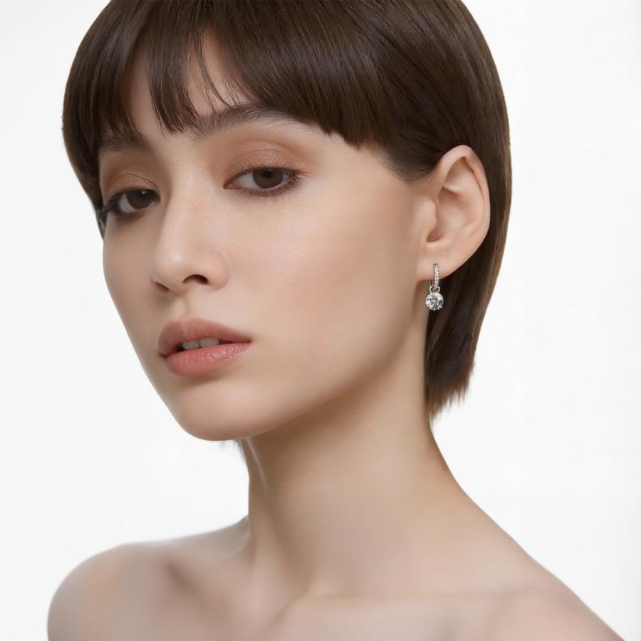 スワロフスキー ピアス Stilla ドロップピアス クリア シルバー 5636717 ジュエリー アクセサリーの画像