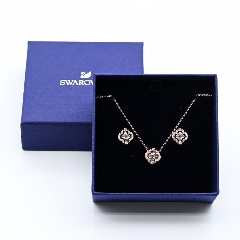 スワロフスキー SWAROVSKI ネックレス ピアス セット レディース スワロフスキー SWAROVSKI ネックレス ピアス セット レディース