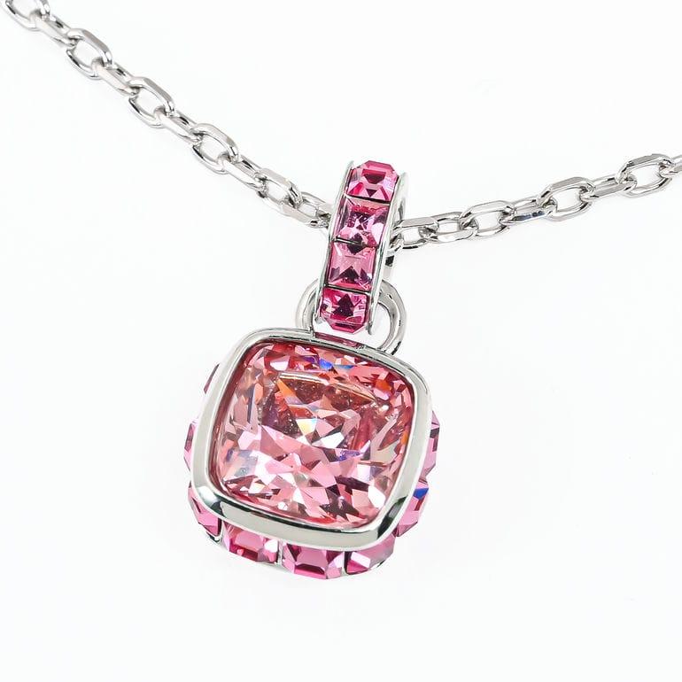 スワロフスキー　SWAROVSKI SWAROVSKI（スワロフスキー） ネックレス Birthstone ピンク シルバー