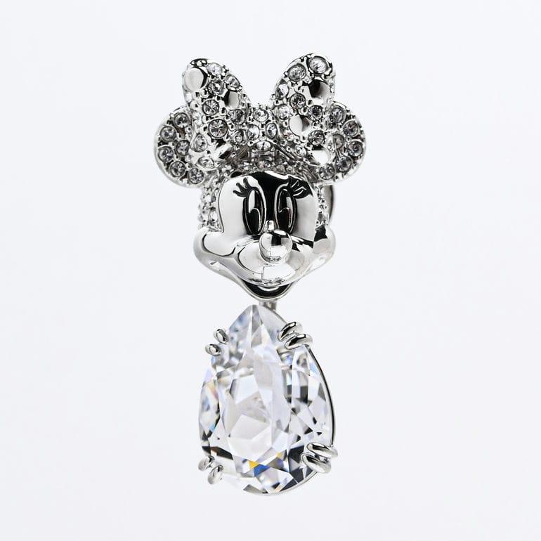 スワロフスキー ピアス Disney Minnie Mouse ディズニー ミニーマウス ドロップピアス クリア×シルバー 5668779 ジュエリー｜alevelshop｜02