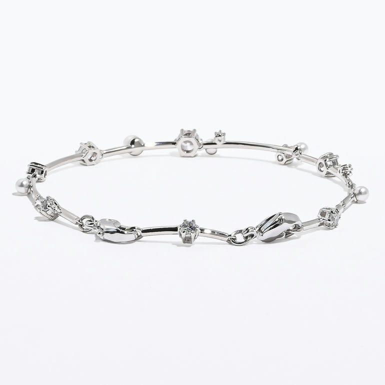 スワロフスキー Swarovski Constella ブレスレット Constella ブレスレット, ホワイト, ゴールドトーン・プレー
